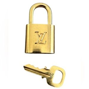 Louis Vuitton Gold Padlock with Key